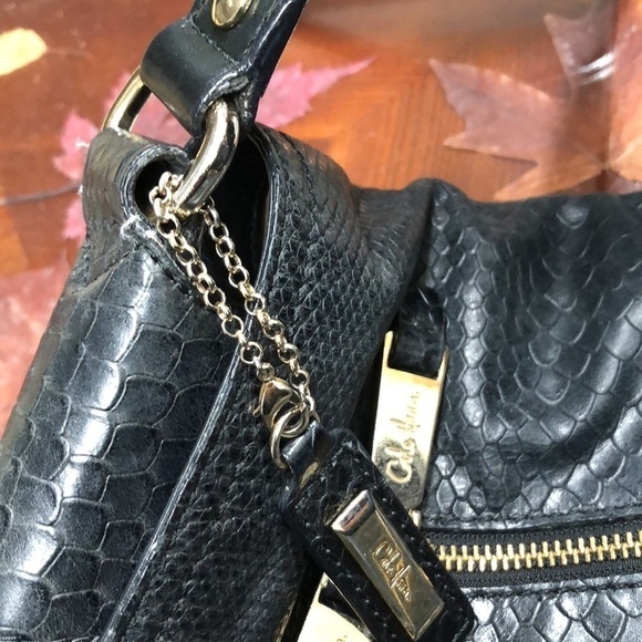Cole Haan Python Reptile Black Crossbody Purse - Picture 10 of 12